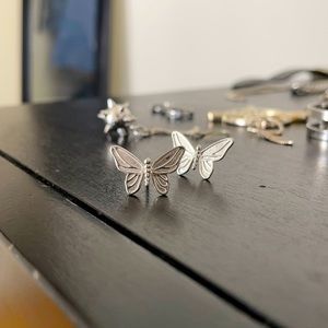 Hard Jewelry Butterfly Stud Earrings